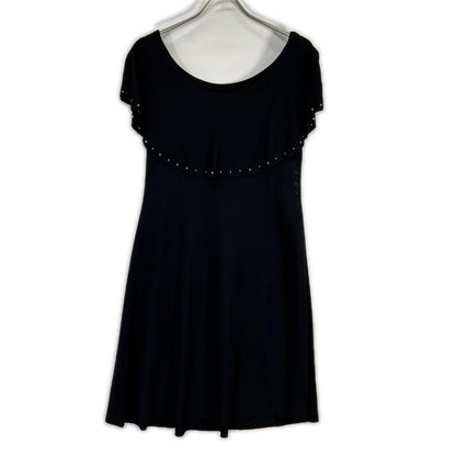 【SALE】 VALENTINO ヴァレンティノ ブラック 0000023571 スタッズ ショルダーラップ チュニック ワンピース ワンピース