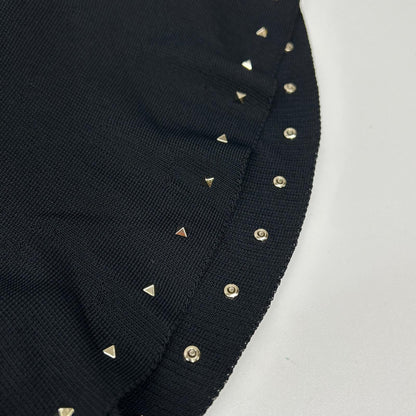 【SALE】 VALENTINO ヴァレンティノ ブラック 0000023571 スタッズ ショルダーラップ チュニック ワンピース ワンピース