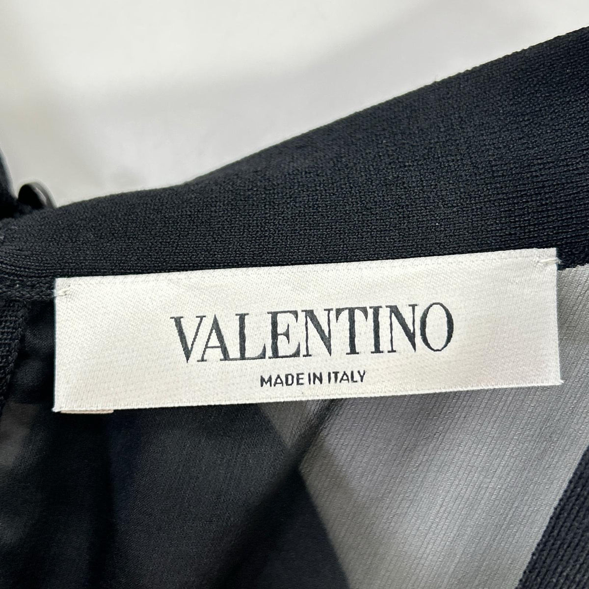 【SALE】 VALENTINO ヴァレンティノ ブラック シアーシャツ ニット切り替え ワンピースドレス ワンピース