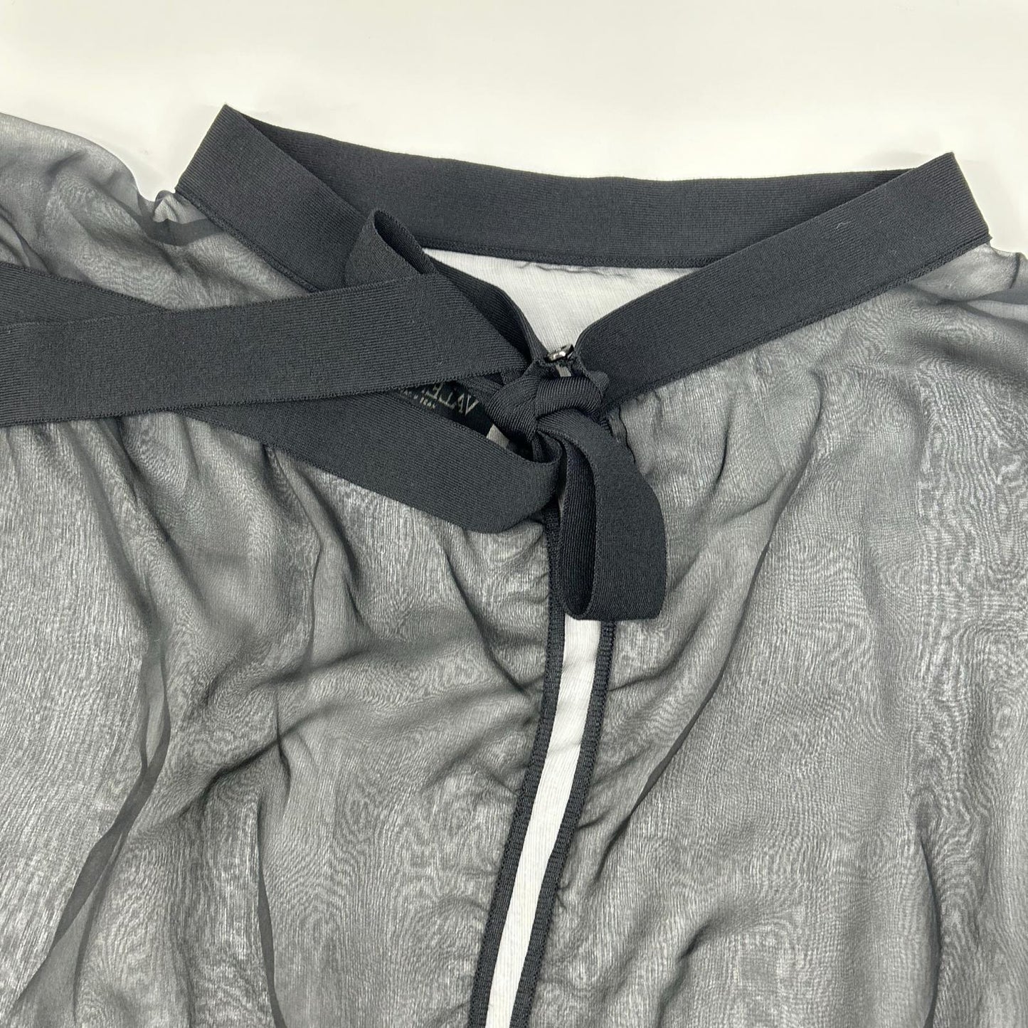 【SALE】 VALENTINO ヴァレンティノ ブラック シアーシャツ ニット切り替え ワンピースドレス ワンピース