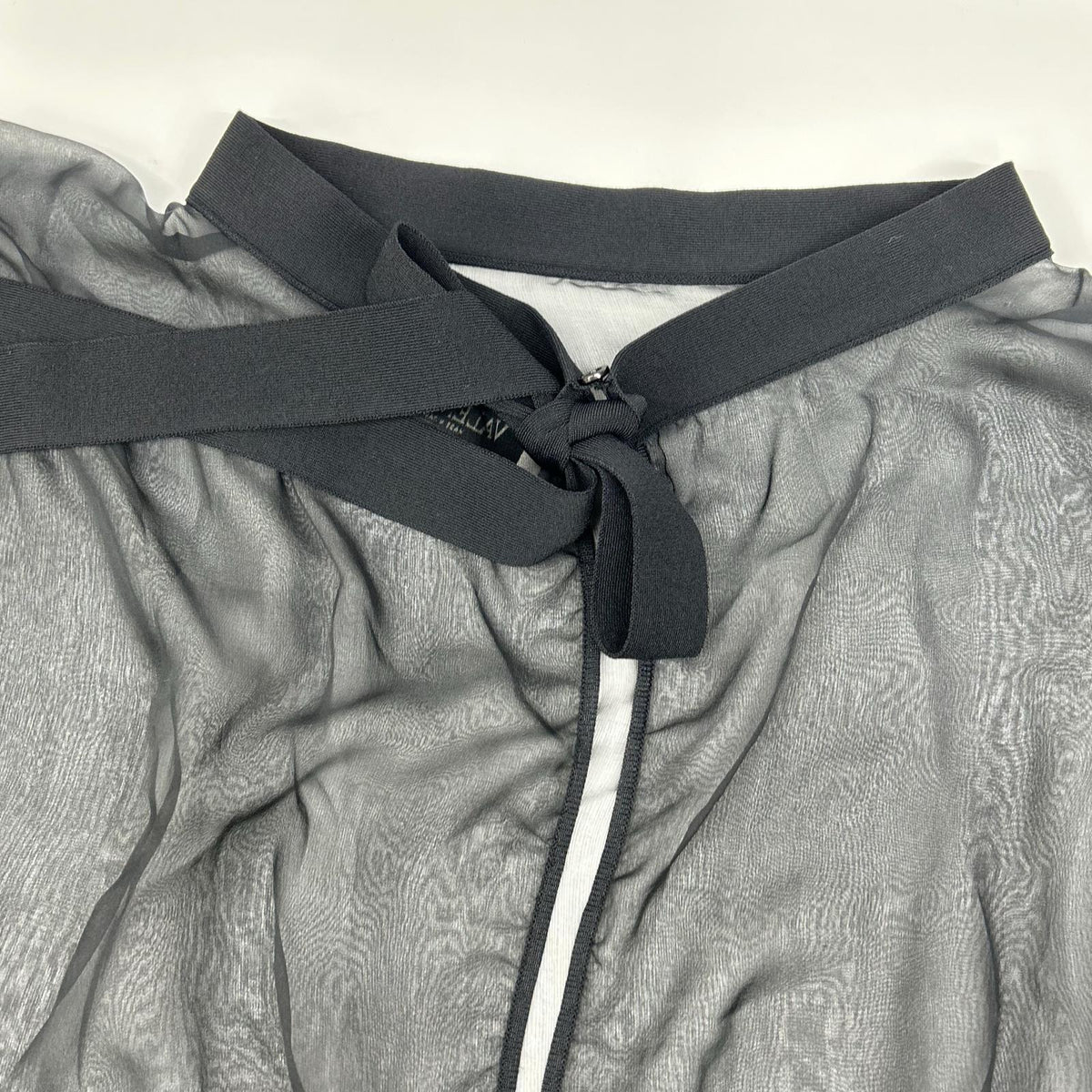 【SALE】 VALENTINO ヴァレンティノ ブラック シアーシャツ ニット切り替え ワンピースドレス ワンピース