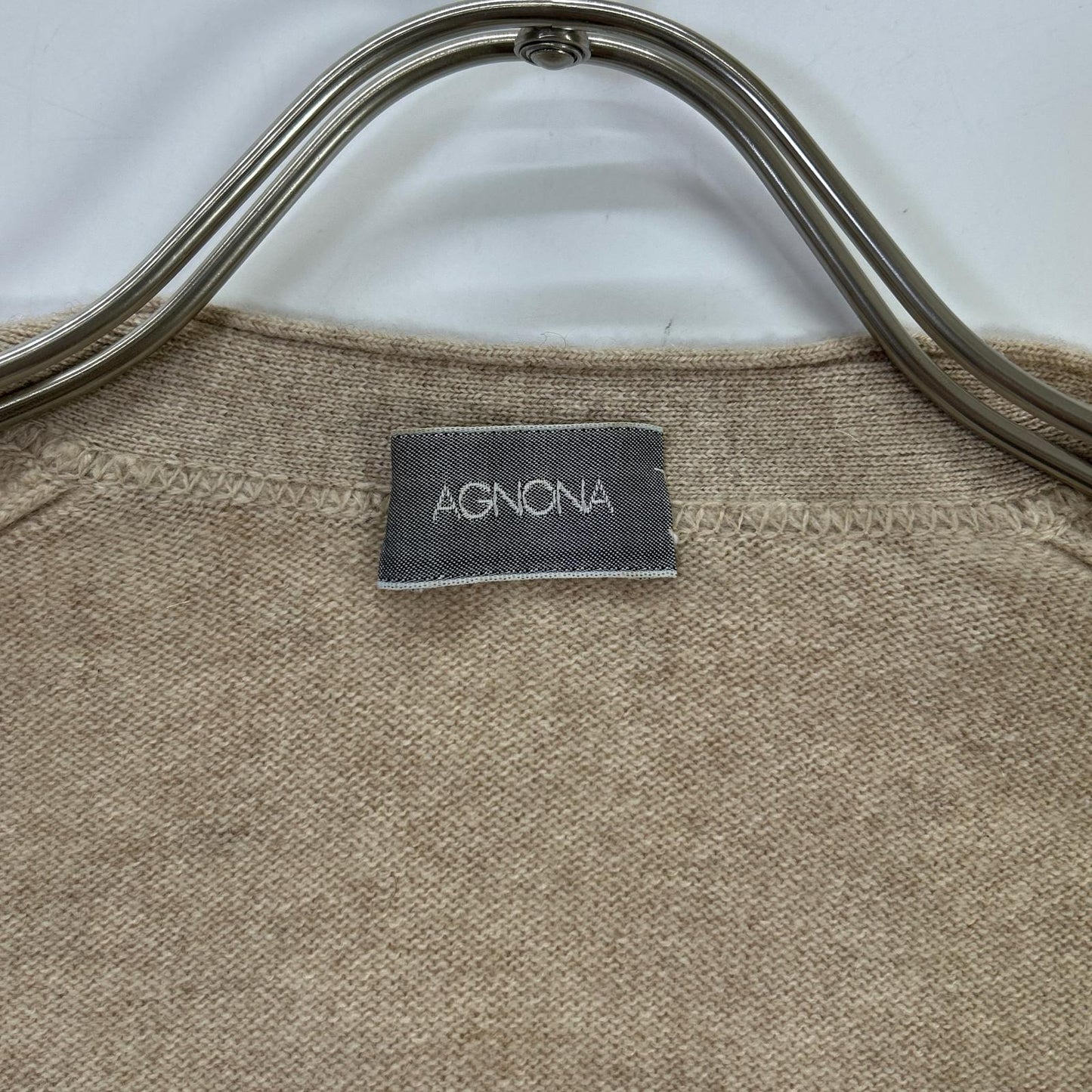 AGNONA アニオナ HC036 ベージュ カシミヤ100 半袖ニット アンサンブル トップス