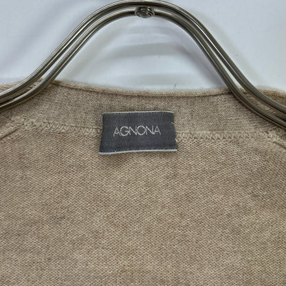 AGNONA アニオナ HC036 ベージュ カシミヤ100 半袖ニット アンサンブル トップス