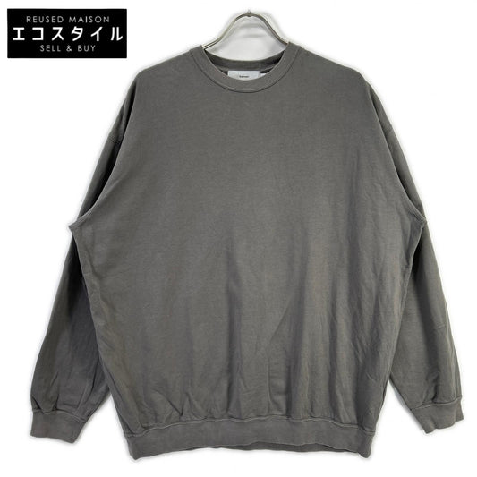 Graphpaper グラフペーパー GU243-70235 グレー Cotton Light Terry Crew Neck トップス