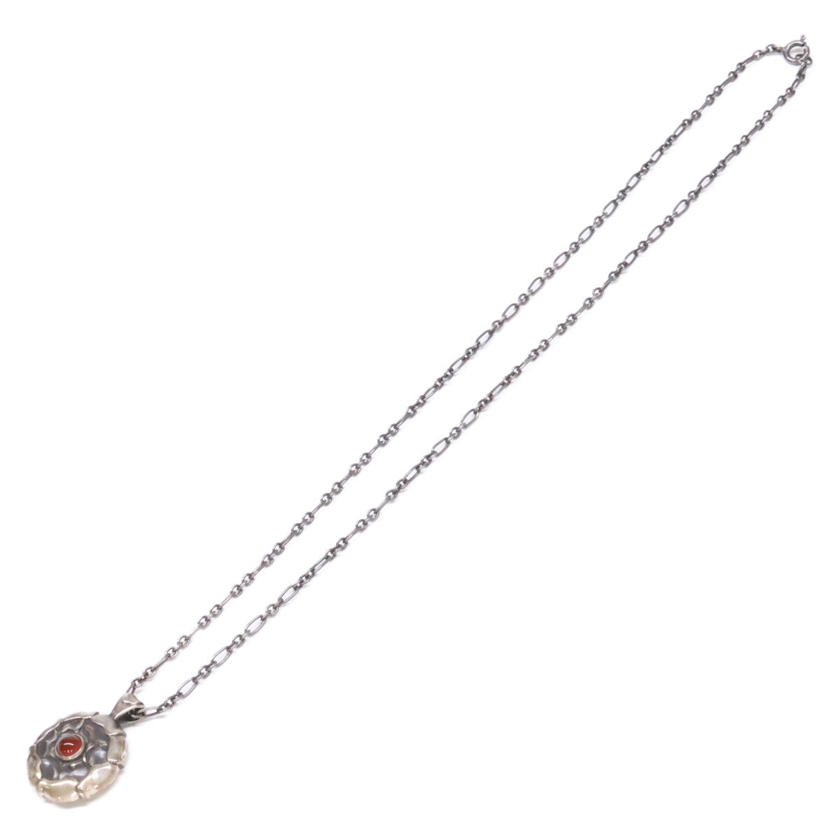 GEORG JENSEN ジョージジェンセン 925S バース 1Pカーネリアン ペンダント ネックレス
