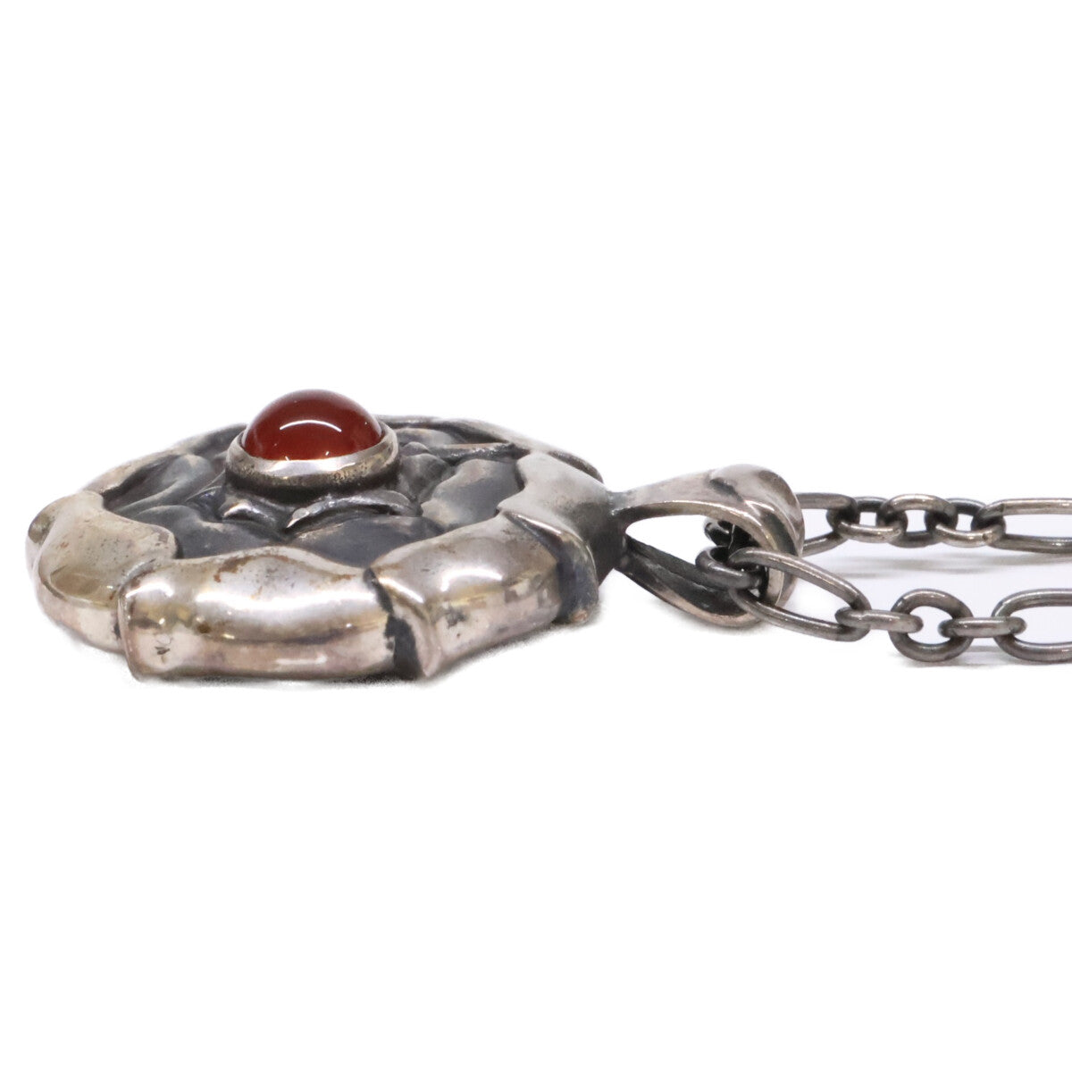 GEORG JENSEN ジョージジェンセン 925S バース 1Pカーネリアン ペンダント ネックレス