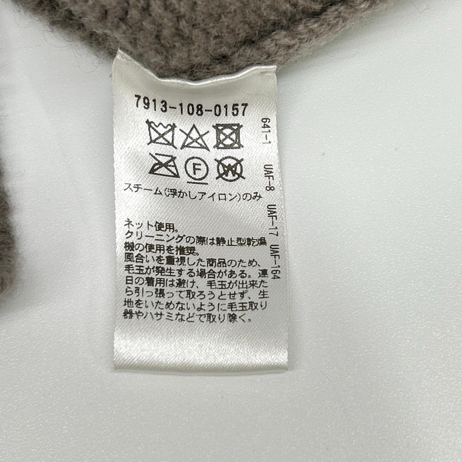 BLAMINK ブラミンク ブラウン ウールカシミア5Gクルーネックプルオーバーニット トップス