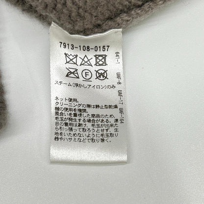 BLAMINK ブラミンク ブラウン ウールカシミア5Gクルーネックプルオーバーニット トップス