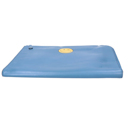 Anya Hindmarch Smile L-Zip Leather Clutch Bag Evening Bag Clutch Bag