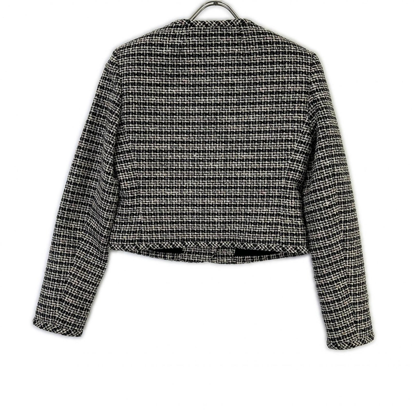Theory セオリー 01-5404110 26SS ブラック STRIPE TWEED U NCK CARDGN ジャケット