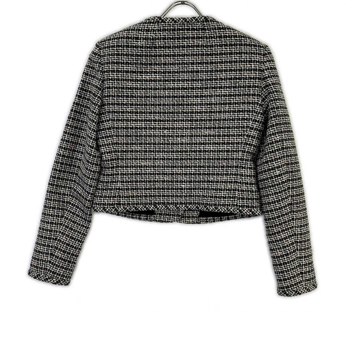 Theory 01-5404110 26SS black STRIPE TWEED U NCK CARDGN jacket