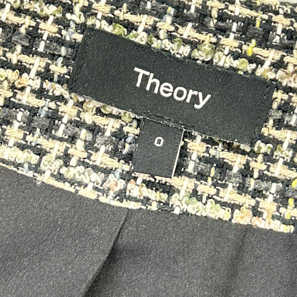 Theory 01-5404110 26SS black STRIPE TWEED U NCK CARDGN jacket