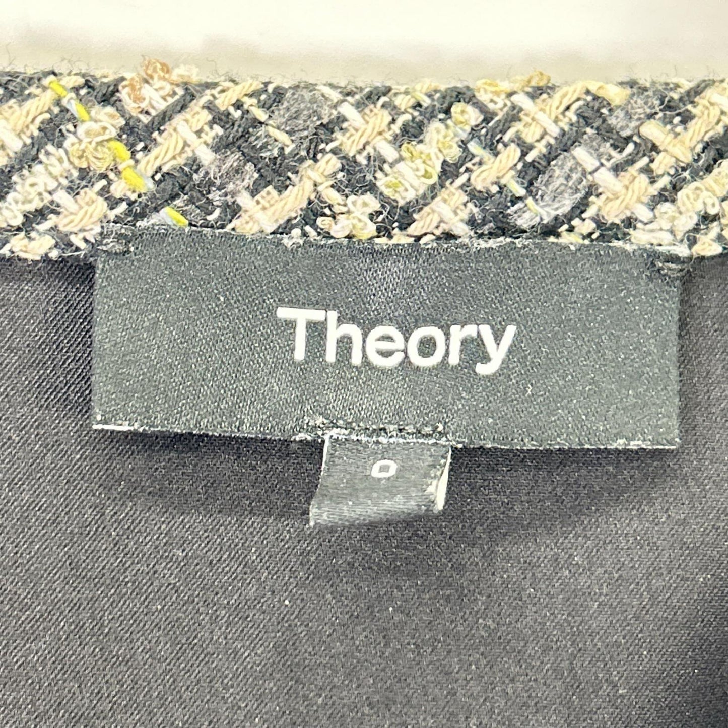 Theory セオリー 01-5405202 26SS ブラック Stripe Tweed Stripe Mini Dress ワンピース