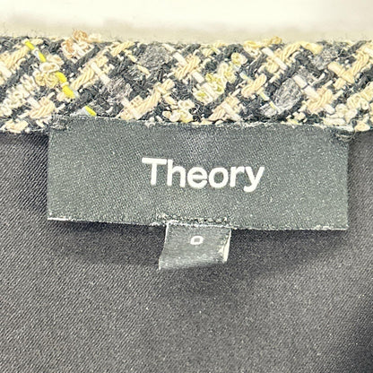 Theory セオリー 01-5405202 26SS ブラック Stripe Tweed Stripe Mini Dress ワンピース