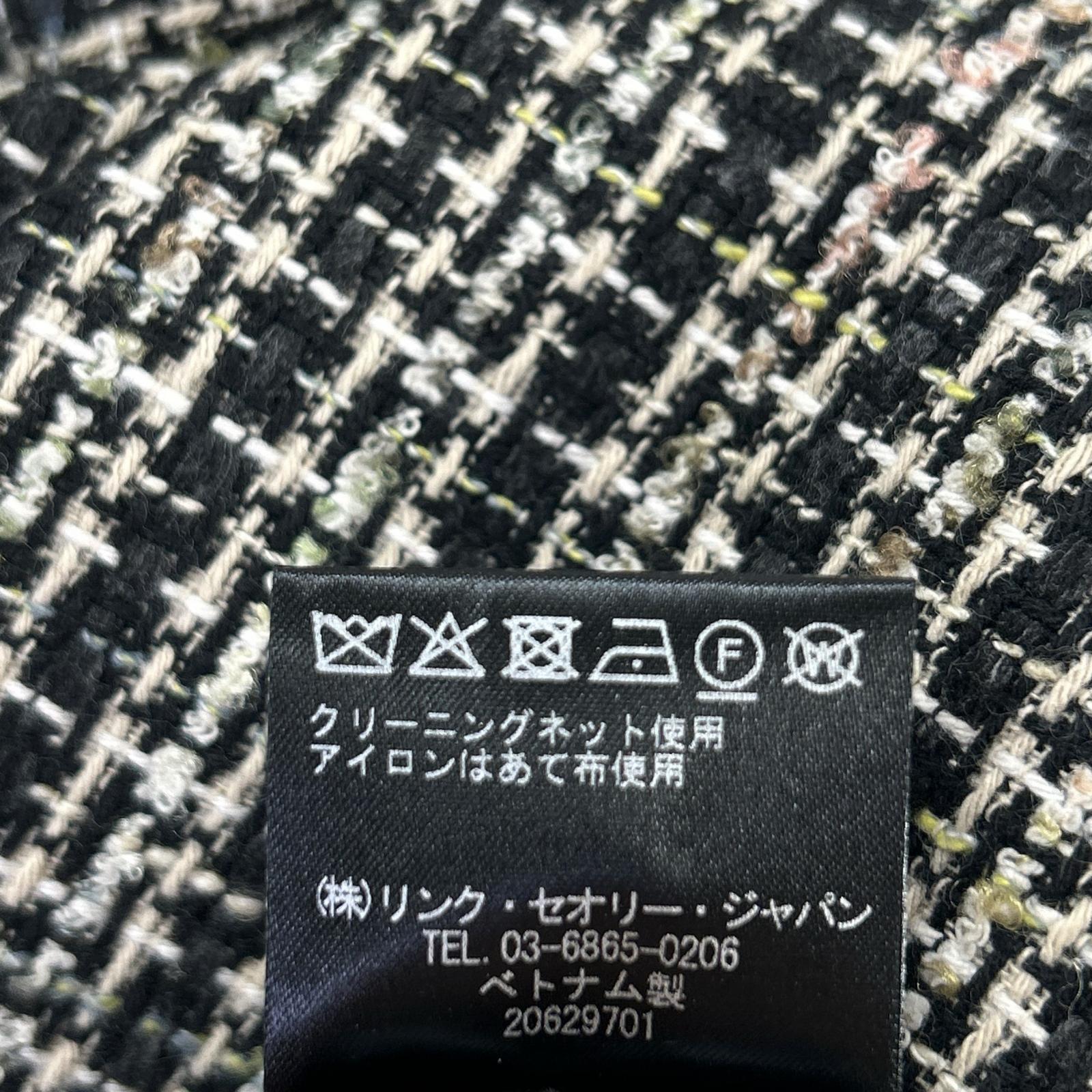 Theory セオリー 01-5405202 26SS ブラック Stripe Tweed Stripe Mini Dress ワンピース