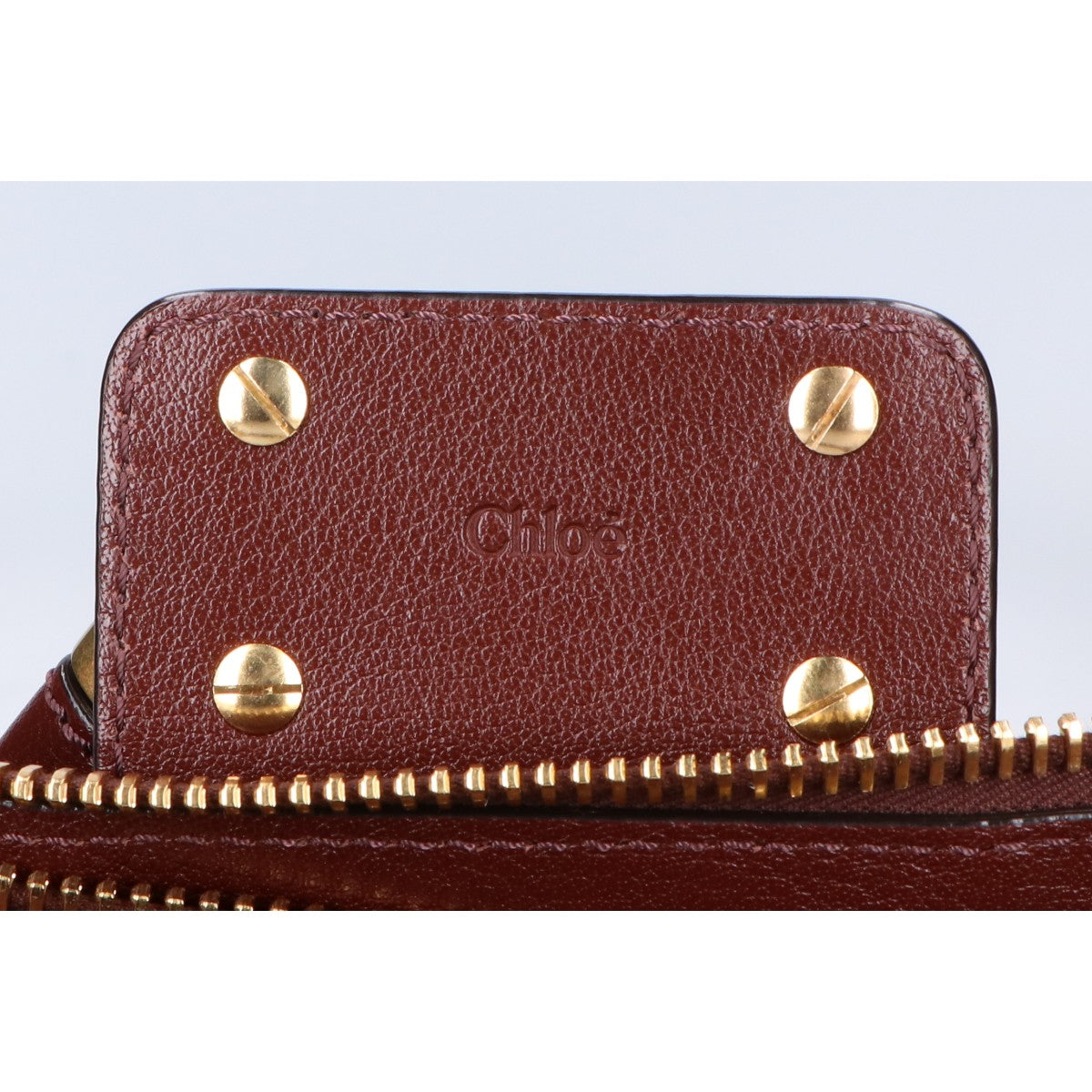 Chloe クロエ CH25WS802P7527M チェリーブラウン パディントングレインレザー製 Paddington バッグ ハンドバッグ