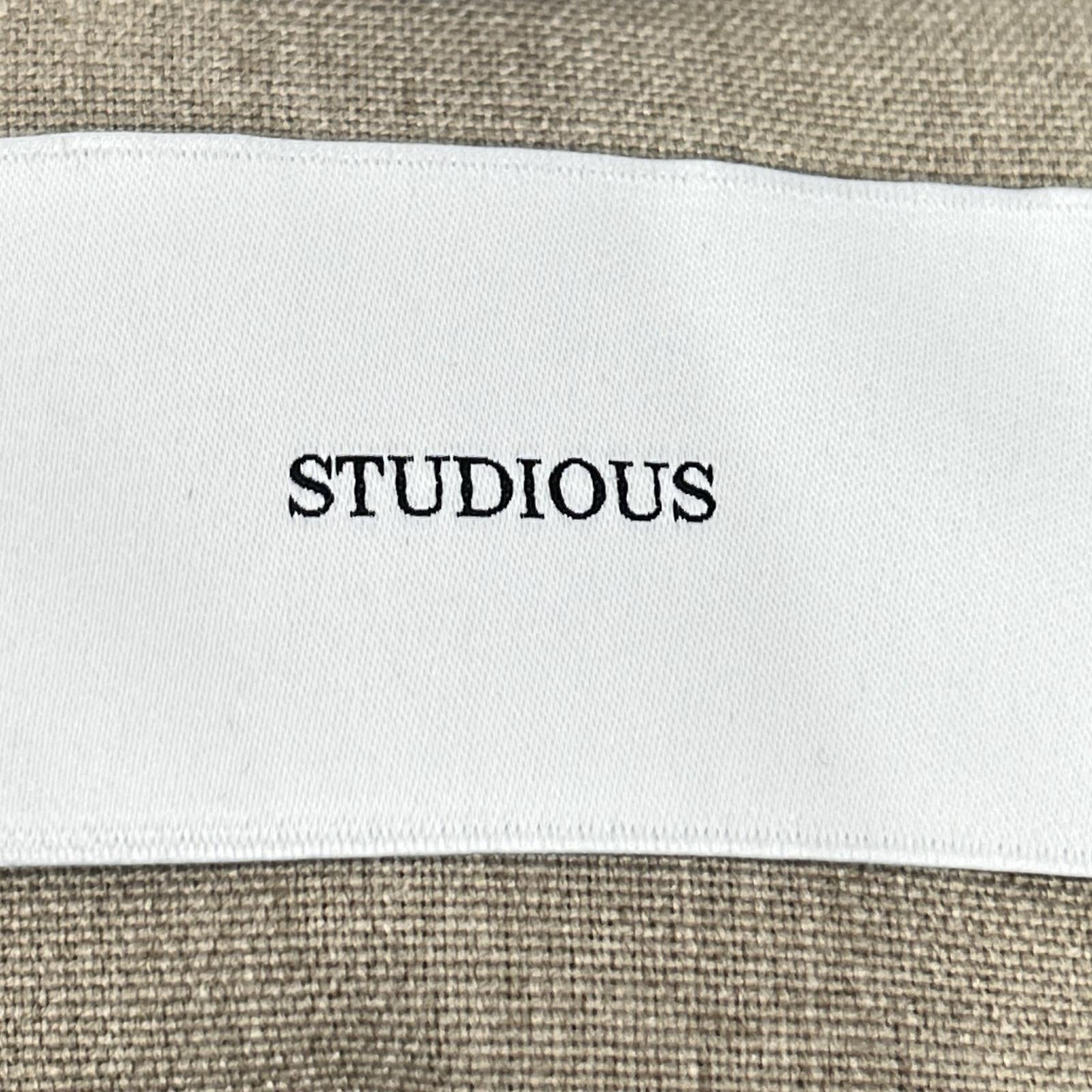 STUDIOUS ステュディオス 125540014 ベージュ Side Leather Flare Trousers ボトムス