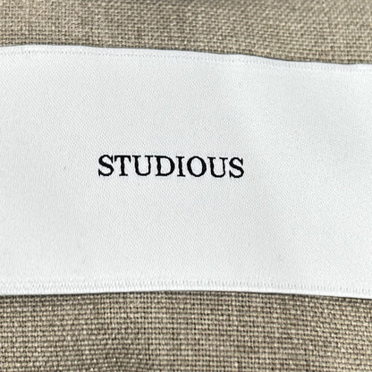 STUDIOUS ステュディオス 125540014 ベージュ Side Leather Flare Trousers ボトムス