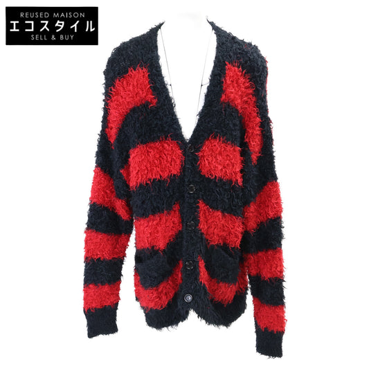 mastermind マスターマインド 【美品/国内正規/24SS】MJ23E11-KN016-607 ストライプ バックスカル マイクロファイバー カーディガン トップス
