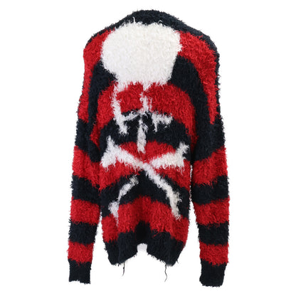mastermind マスターマインド 【美品/国内正規/24SS】MJ23E11-KN016-607 ストライプ バックスカル マイクロファイバー カーディガン トップス