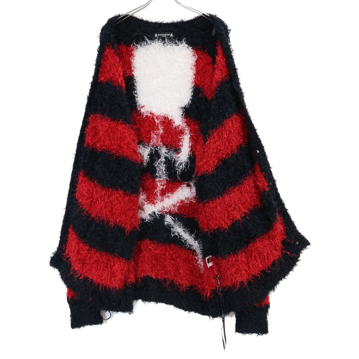 mastermind マスターマインド 【美品/国内正規/24SS】MJ23E11-KN016-607 ストライプ バックスカル マイクロファイバー カーディガン トップス