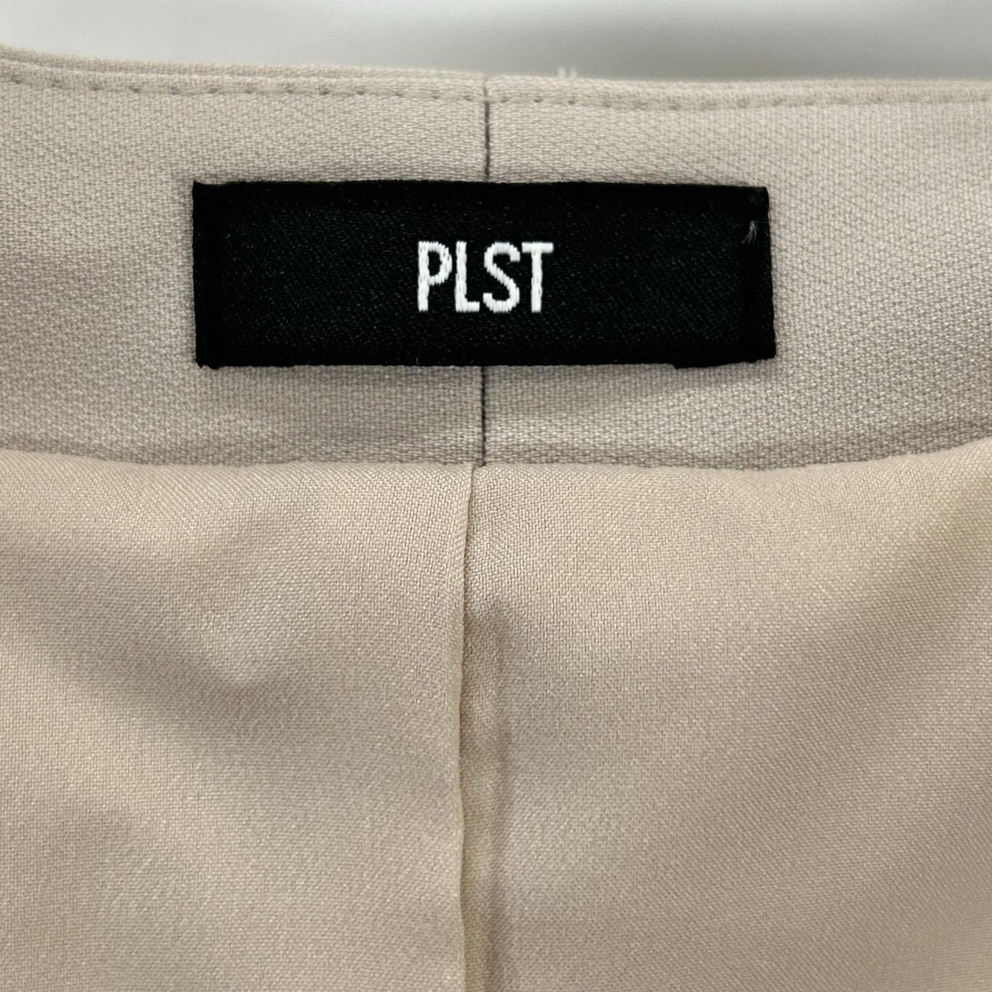 PLS+T(PLST) プラステ 12-5104000 ベージュ トリアセブレンドカラーレスジャケットテーパードパンツ スーツ スーツ セットアップ