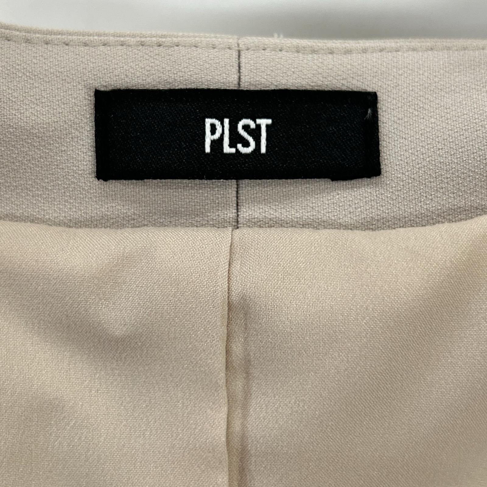 PLS+T(PLST) プラステ 12-5104000 ベージュ トリアセブレンドカラーレスジャケットテーパードパンツ スーツ スーツ セットアップ