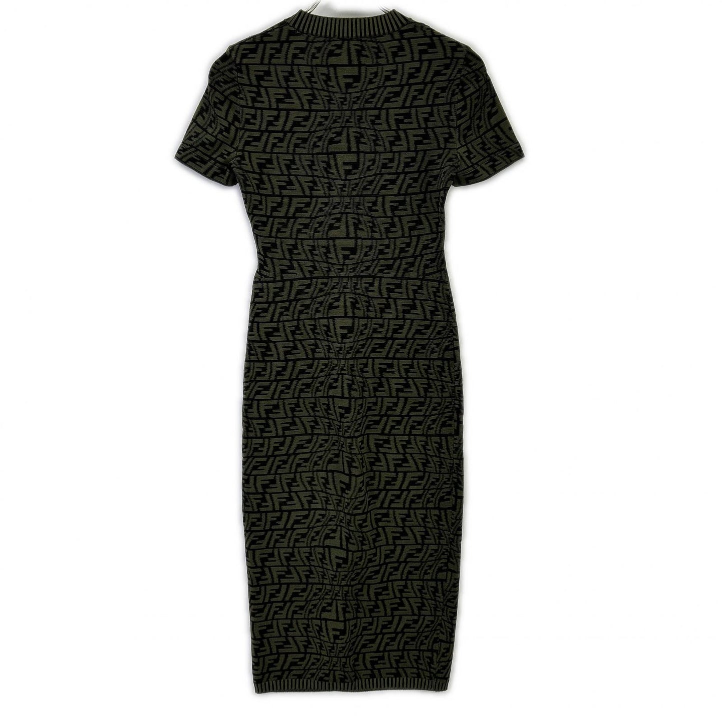 FENDI Fendi FZD891 AGF1 21 model FF Zucca-pattern short-sleeve knit dress