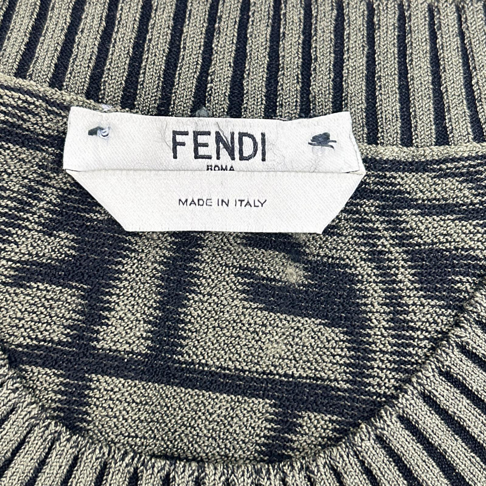 FENDI フェンディ FZD891 AGF1 21年 FFズッカ柄半袖ニットワンピース ワンピース