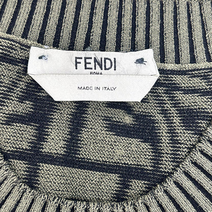 FENDI フェンディ FZD891 AGF1 21年 FFズッカ柄半袖ニットワンピース ワンピース
