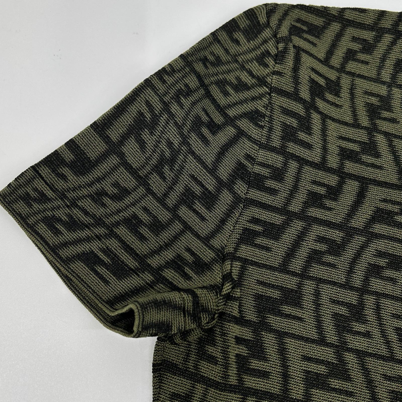 FENDI フェンディ FZD891 AGF1 21年 FFズッカ柄半袖ニットワンピース ワンピース