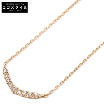 agete アガット 【美品】10174116089-08-999 K18 0.04 ダイヤモンド ネックレス