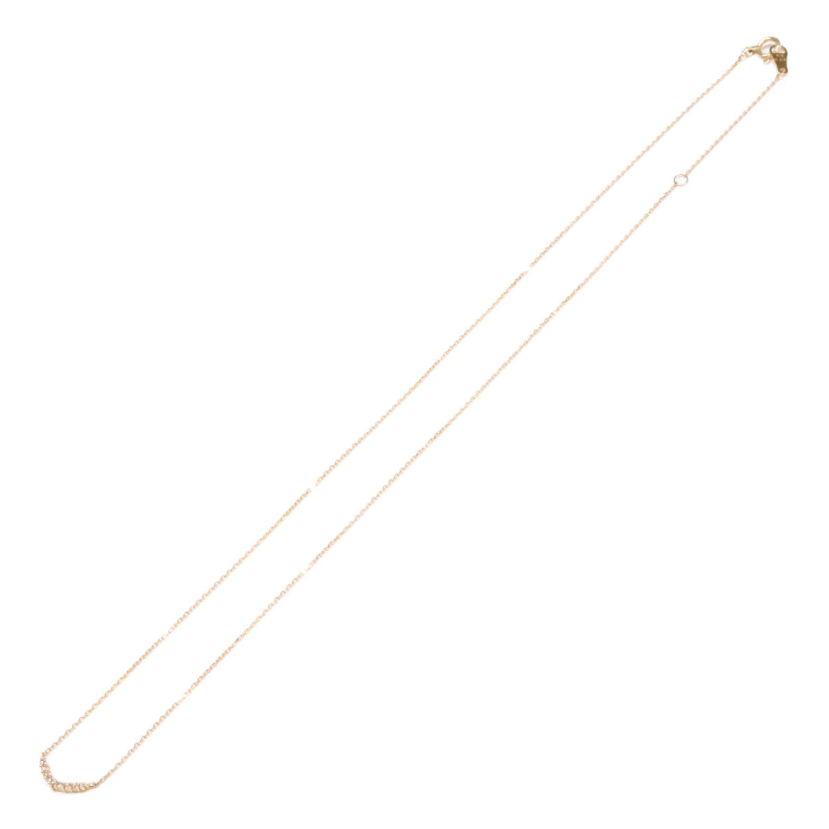 agete アガット 【美品】10174116089-08-999 K18 0.04 ダイヤモンド ネックレス