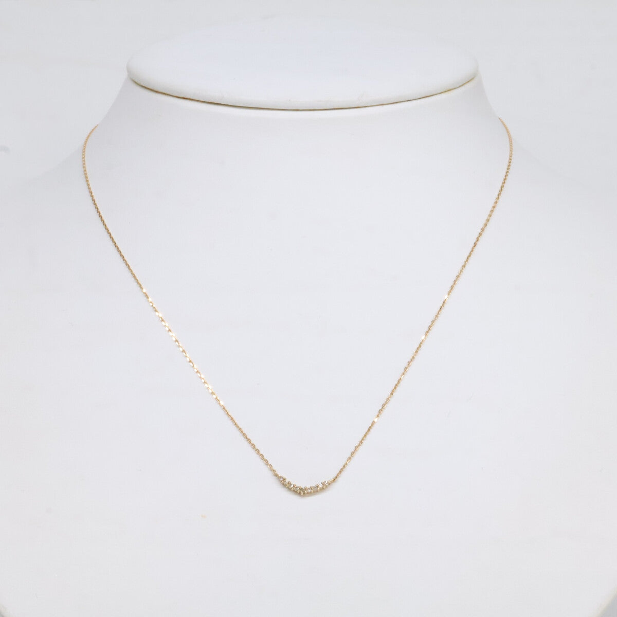 agete アガット 【美品】10174116089-08-999 K18 0.04 ダイヤモンド ネックレス