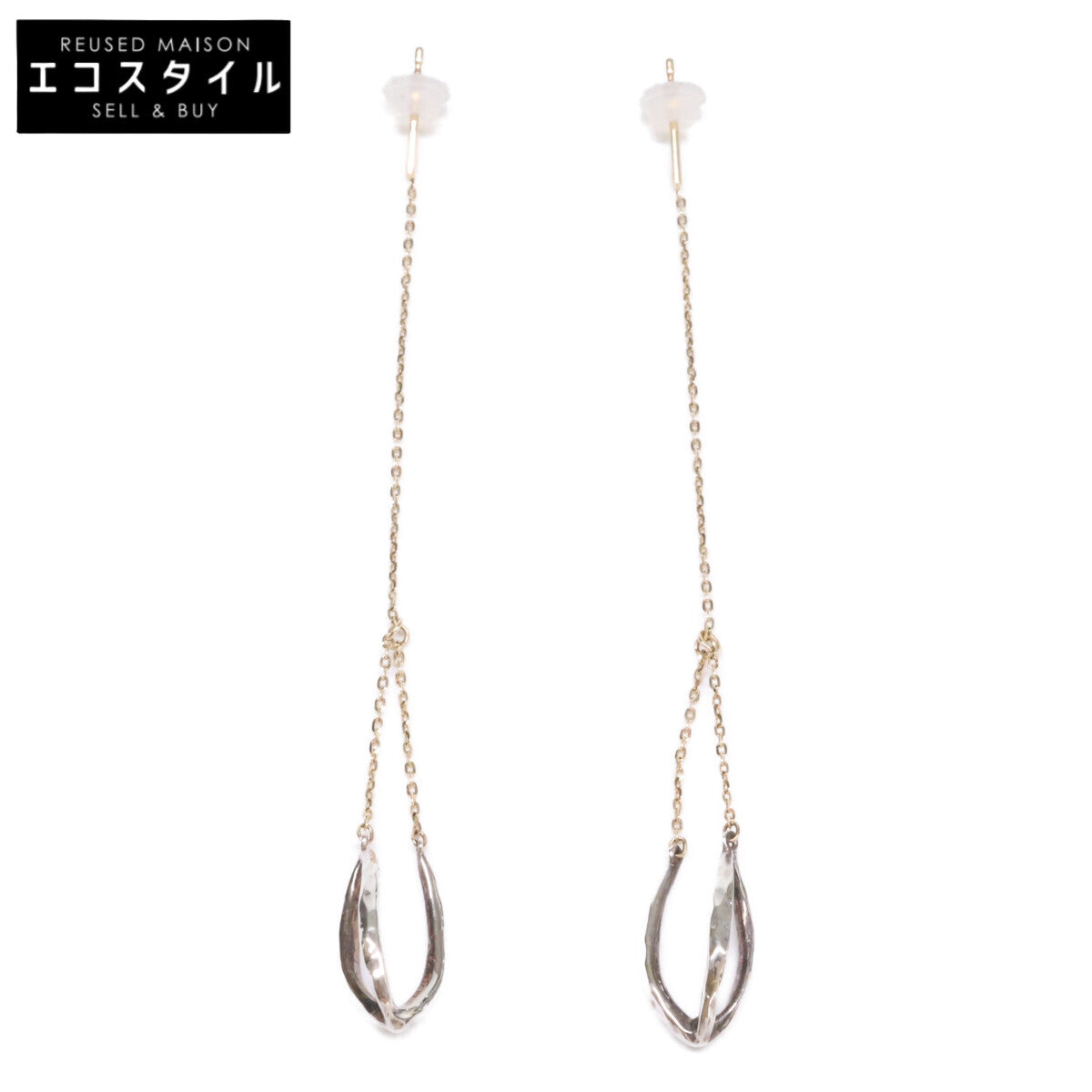 agete アガット 【美品】10251112338-98-999 SILVER K10 ダングル ピアス