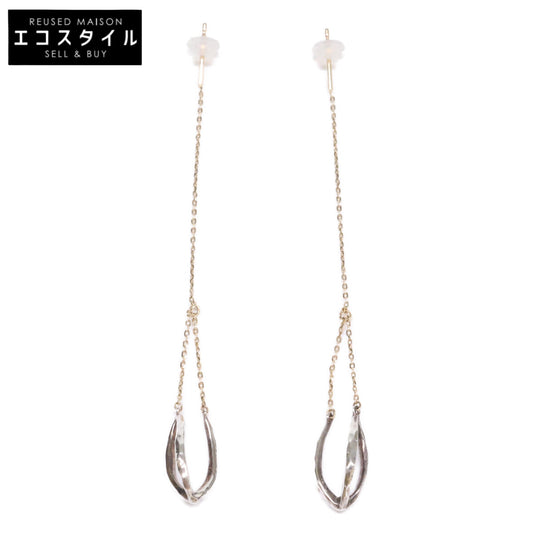 agete アガット 【美品】10251112338-98-999 SILVER K10 ダングル ピアス