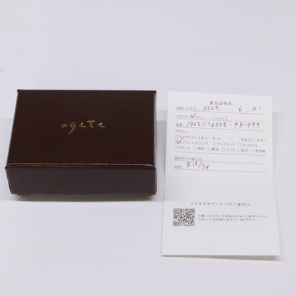 agete アガット 【美品】10251112338-98-999 SILVER K10 ダングル ピアス