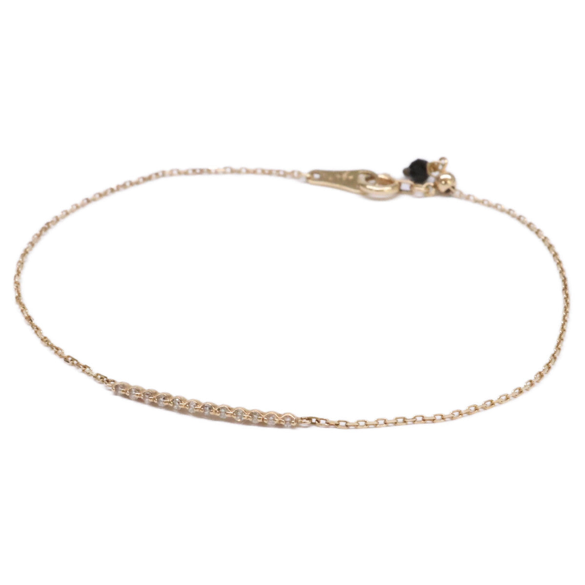agete アガット 【美品】10133114049-08-999 K10 0.06 ダイヤモンド ブレスレット