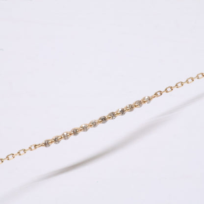 agete アガット 【美品】10133114049-08-999 K10 0.06 ダイヤモンド ブレスレット