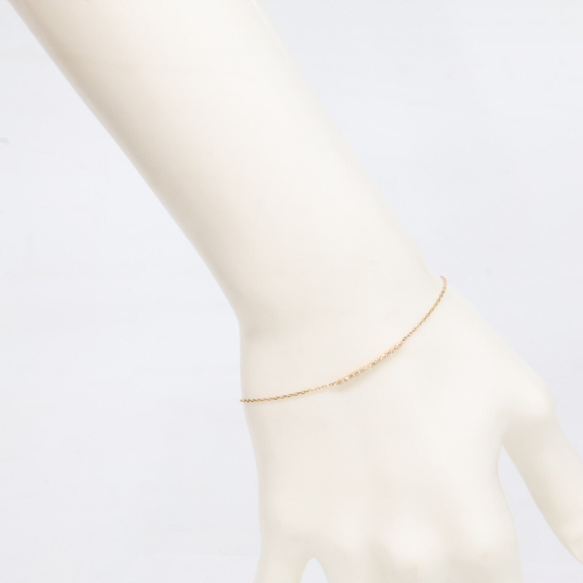agete アガット 【美品】10133114049-08-999 K10 0.06 ダイヤモンド ブレスレット