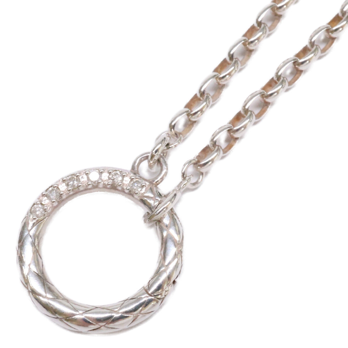 agete アガット 【美品】10212115001-08-999 SILVER 0.02 ダイヤモンド ネックレス