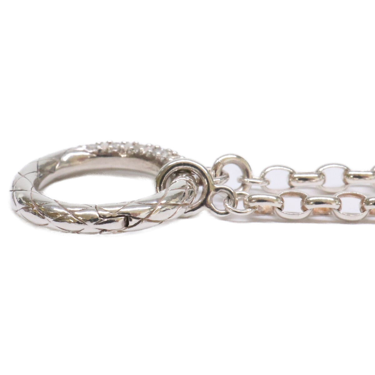 agete アガット 【美品】10212115001-08-999 SILVER 0.02 ダイヤモンド ネックレス