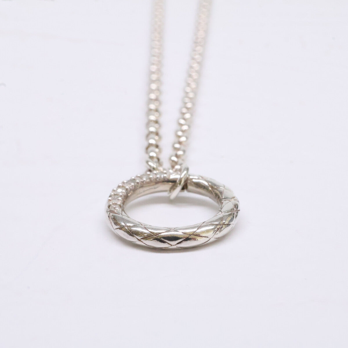 agete アガット 【美品】10212115001-08-999 SILVER 0.02 ダイヤモンド ネックレス