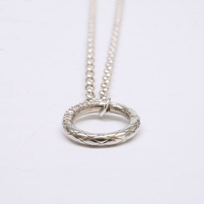 agete アガット 【美品】10212115001-08-999 SILVER 0.02 ダイヤモンド ネックレス