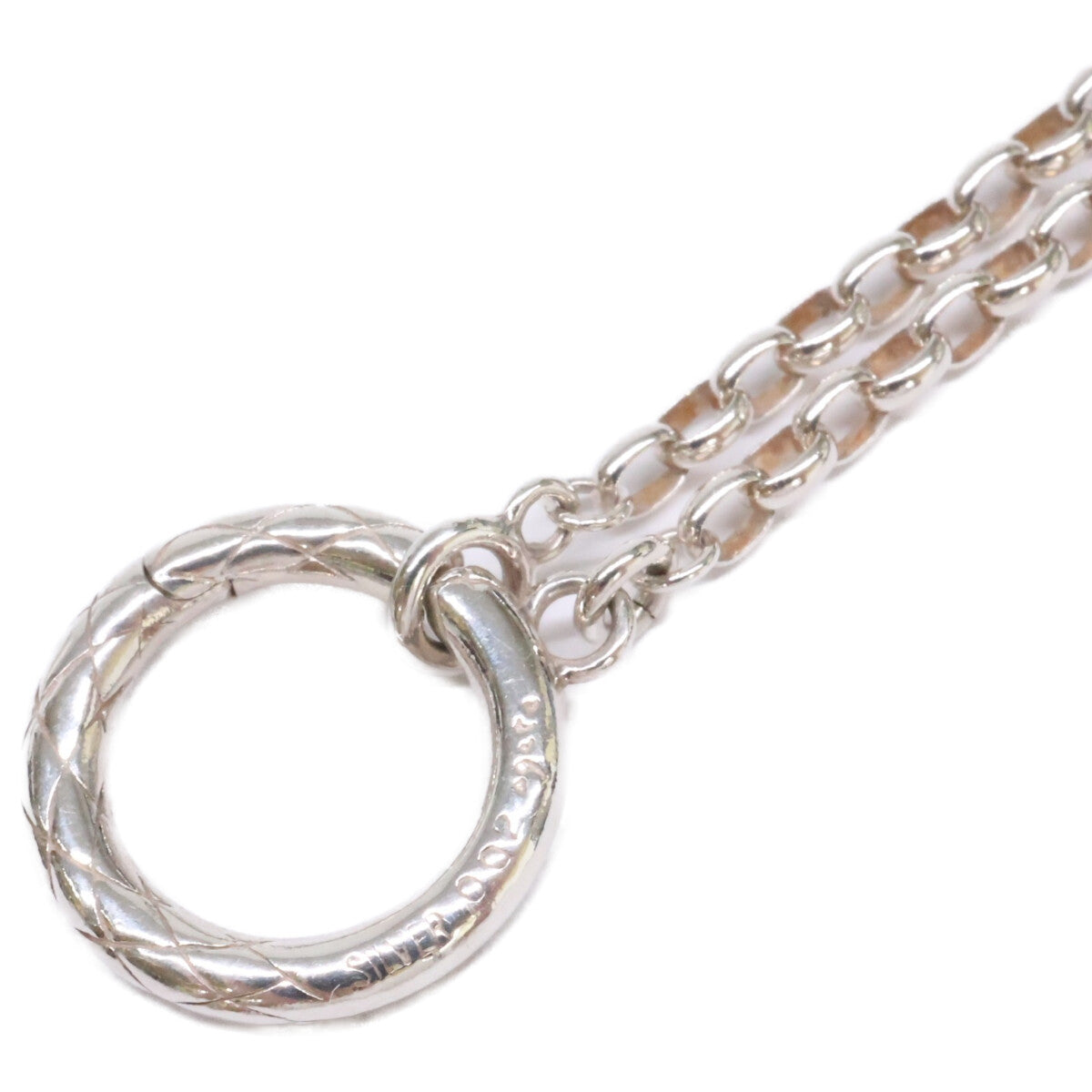 agete アガット 【美品】10212115001-08-999 SILVER 0.02 ダイヤモンド ネックレス
