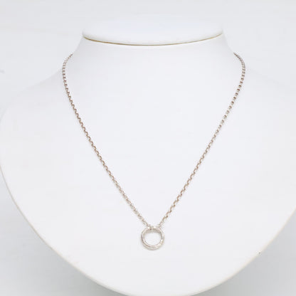 agete アガット 【美品】10212115001-08-999 SILVER 0.02 ダイヤモンド ネックレス