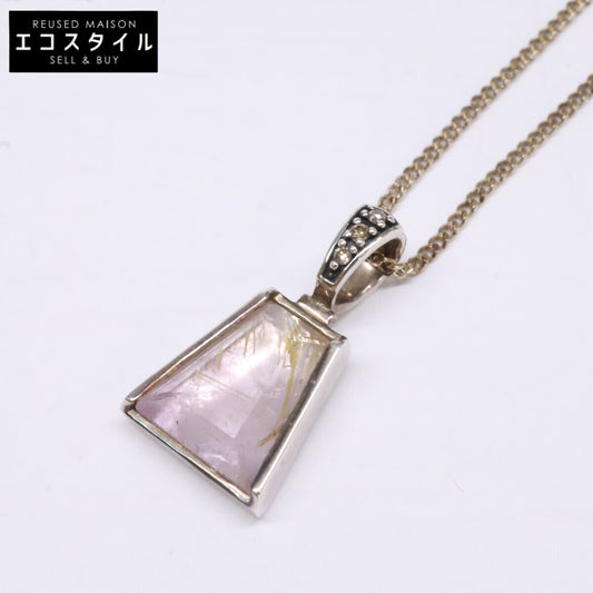 agete アガット 10251117064-05-000 SILVER 0.01 シルバークォーツ/アメジストチャーム ネックレス
