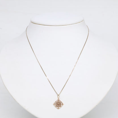 agete アガット 【美品】10153117084-03-999 K10 ダイヤモンドチャーム・SILVER925 チェーン ネックレス