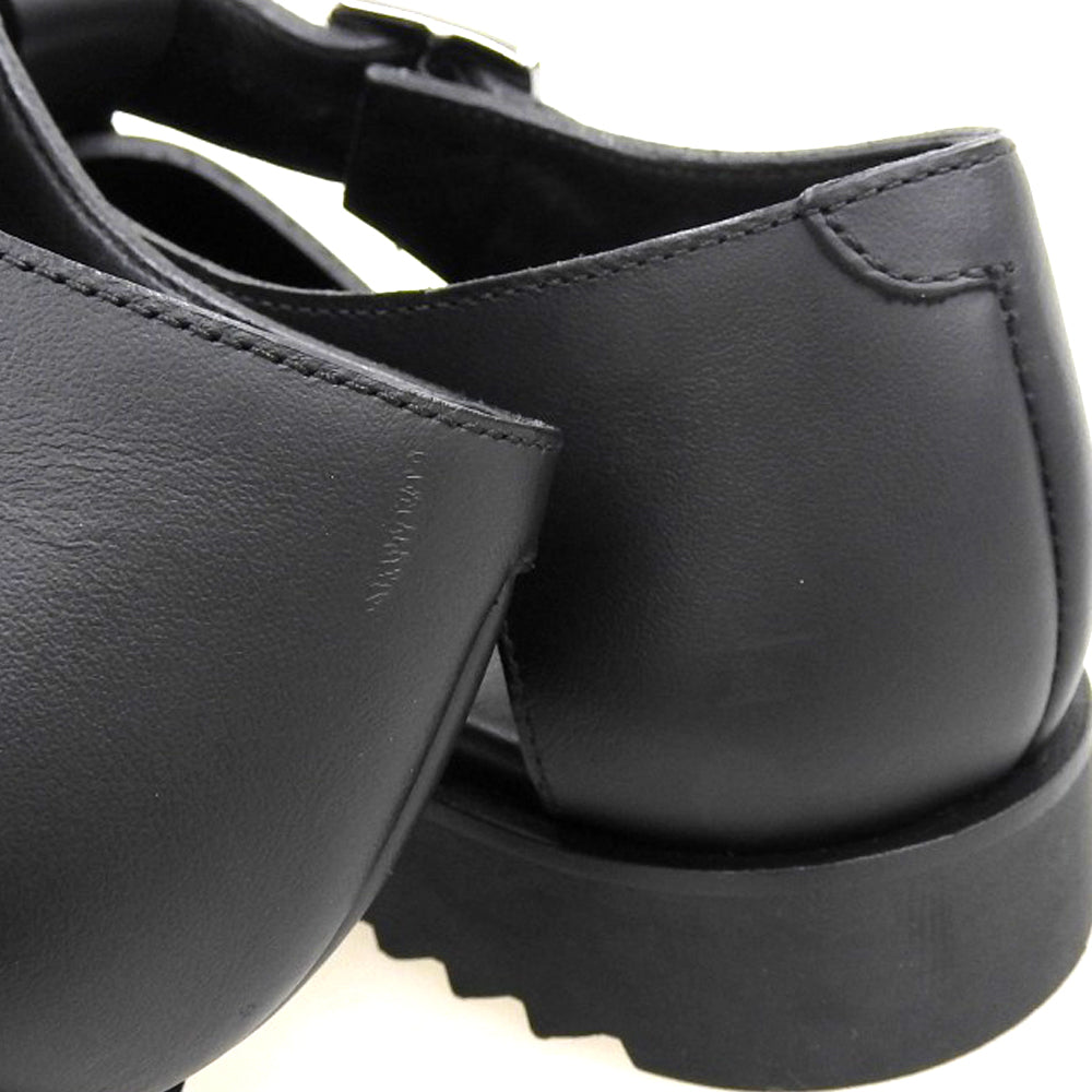 Paraboot パラブーツ 新品同様 パシフィック グルカサンダル シューズ メンズ レザー ブラック 40 シューズ