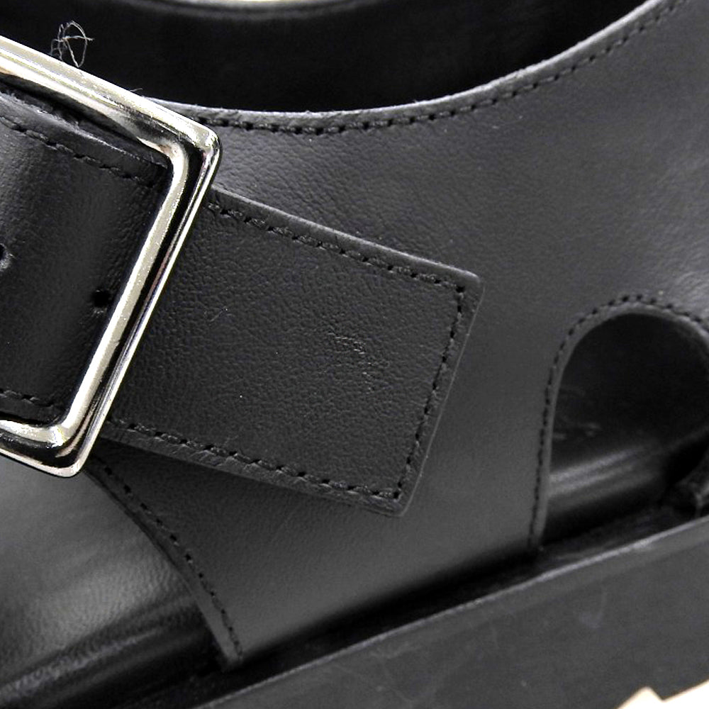 Paraboot パラブーツ 新品同様 パシフィック グルカサンダル シューズ メンズ レザー ブラック 40 シューズ